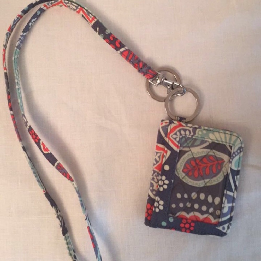 Vera Bradley lanyard and ID clip